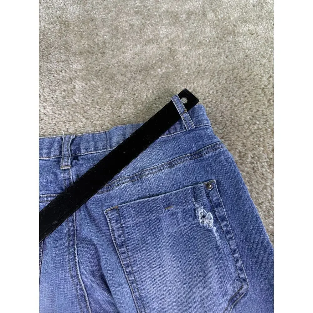 RWH Mens Size 30 Blue Stretch Pocket Mid Rise Straight Jeans 30x33 D993
